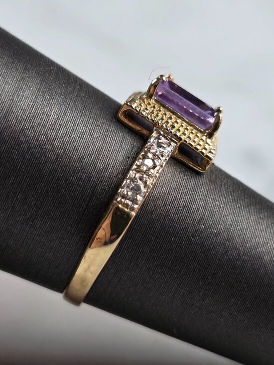 Alwand Vahan 14K Yellow Gold Ring Size 7 | Mercari Womens Vintage Estate 10K Yellow Gold Amethyst Diamond Ring 1.5g E1194